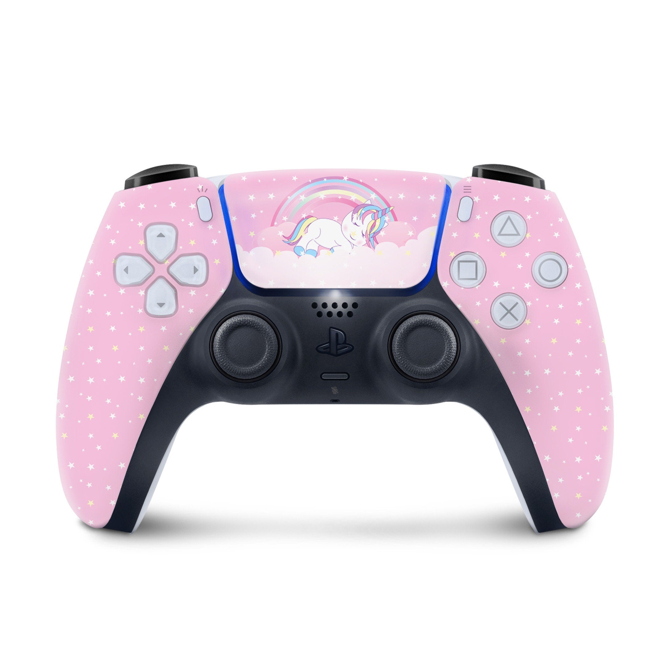 Unicorn Ps5 skin, Sony Playstation 5 controller skin pink, Vinyl 3m stickers moon Full wrap cover