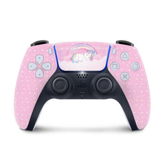 Unicorn Ps5 skin, Sony Playstation 5 controller skin pink, Vinyl 3m stickers moon Full wrap cover