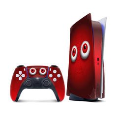 Red Ps5 skin Spider, Playstation 5 controller skin eyes, Vinyl 3m stickers Full wrap cover