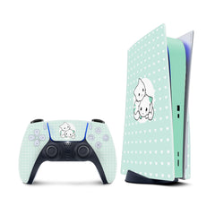 Ps5 skin Cats, Playstation 5 controller skin Kawaii, Green Vinyl 3m stickers Full wrap cover