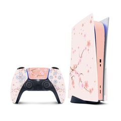 Ps5 skin Sakura, Playstation 5 controller skin Blossom, Beige Vinyl 3m stickers Full wrap cover