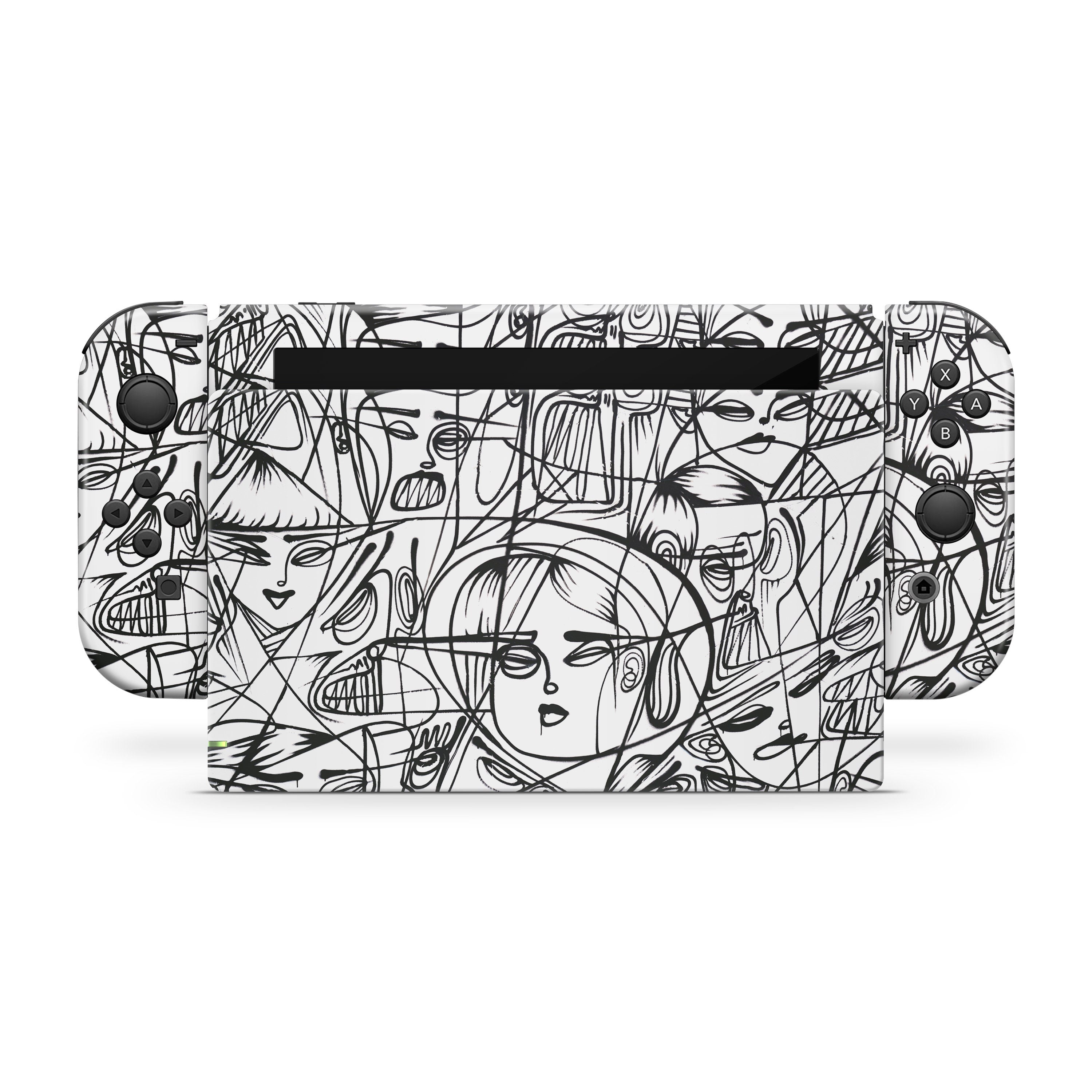 Doodles Nintendo Switches skin, Anime switch skin Full wrap cover 3m