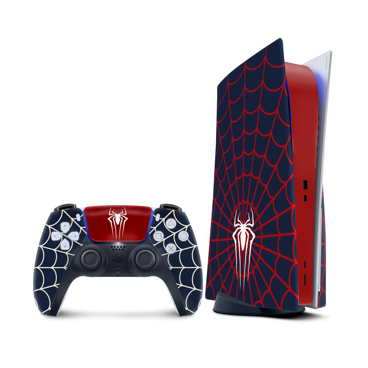 Superhero Spider Ps5 skin, Playstation 5 controller skin Superheroes, Vinyl 3m stickers Full wrap cover