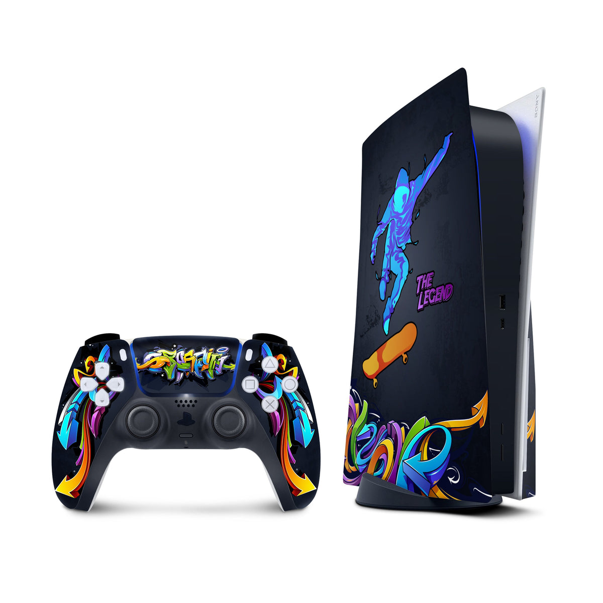 Ps5 skin Skater, Playstation 5 controller skin, Vinyl 3m stickers Full wrap cover