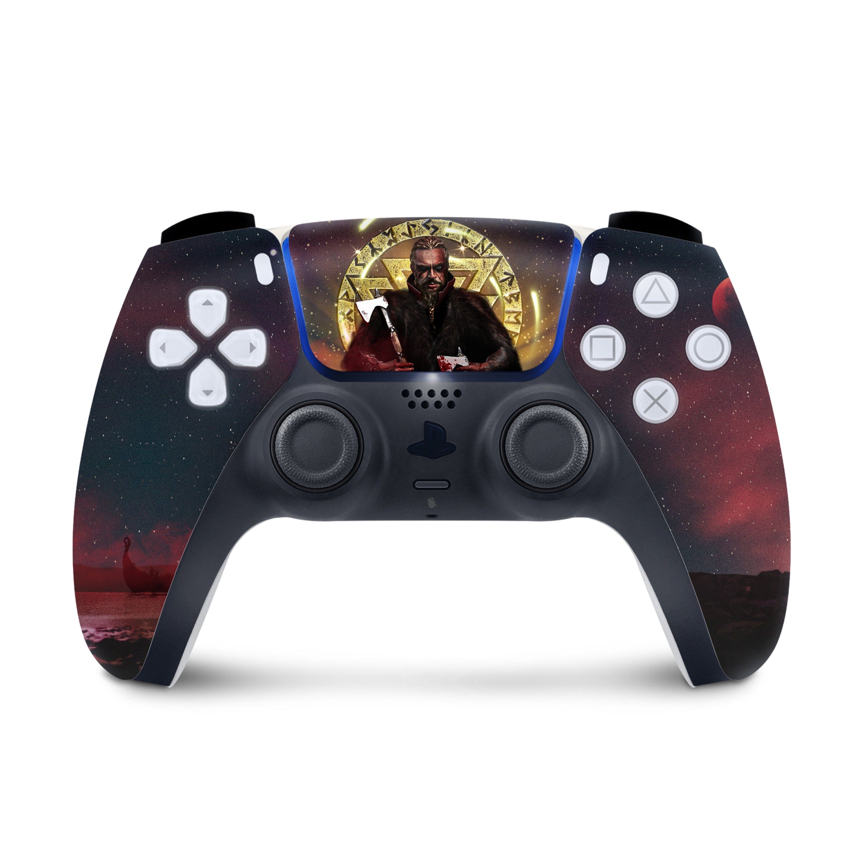 Vikings Ps5 skin, Brown Playstation 5 controller skin Assassin, Vinyl 3m stickers Full wrap cover