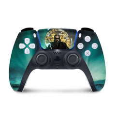 Vikings Ps5 skin, Turquoise Playstation 5 controller skin Assassin, Vinyl 3m stickers Full wrap cover