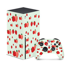 Xbox series x skin Strawberries, Series s Green skin Vinyl 3m stickers Full wrap cover