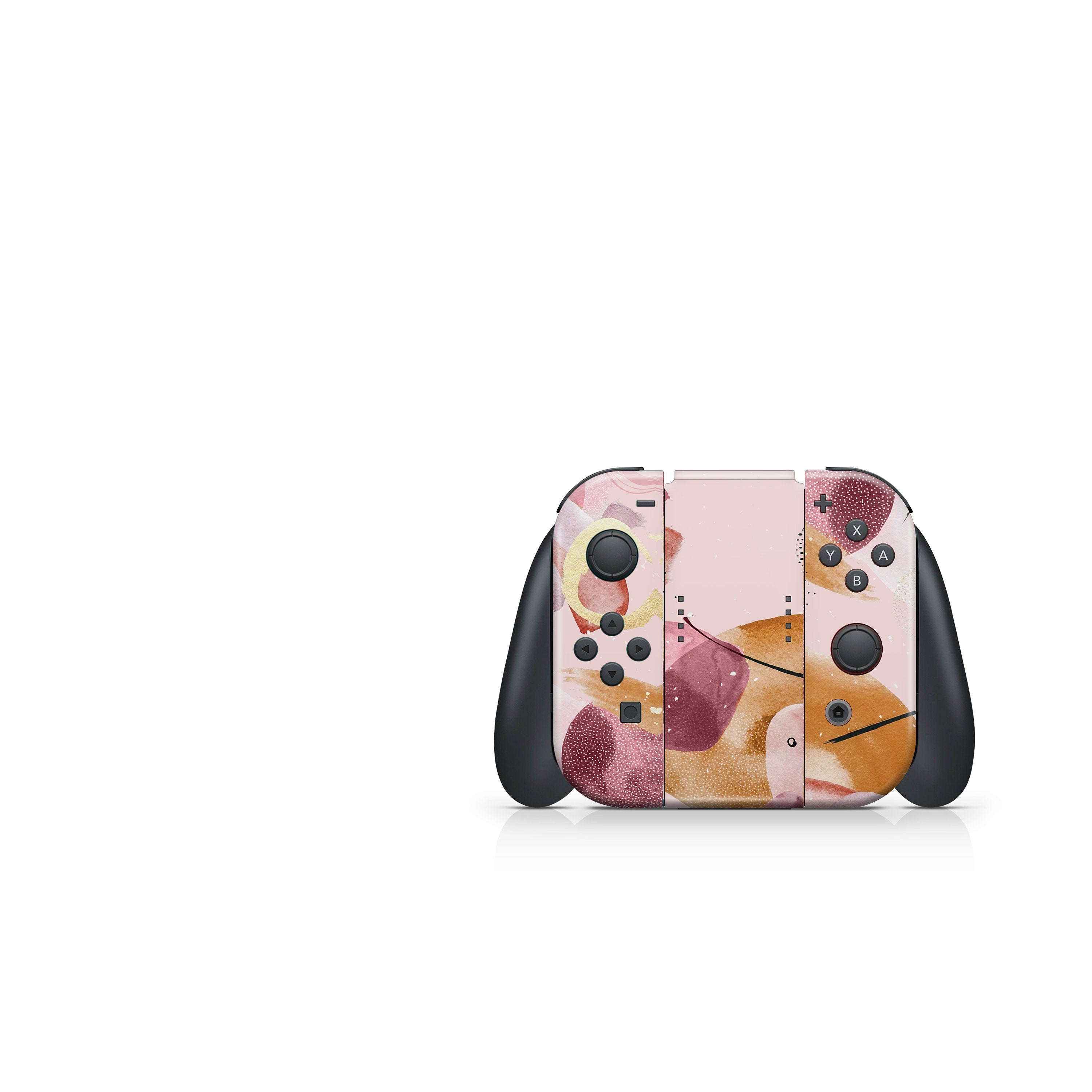 Paint Blotches Nintendo Switches skin, Pink switch skin Full wrap cover 3m