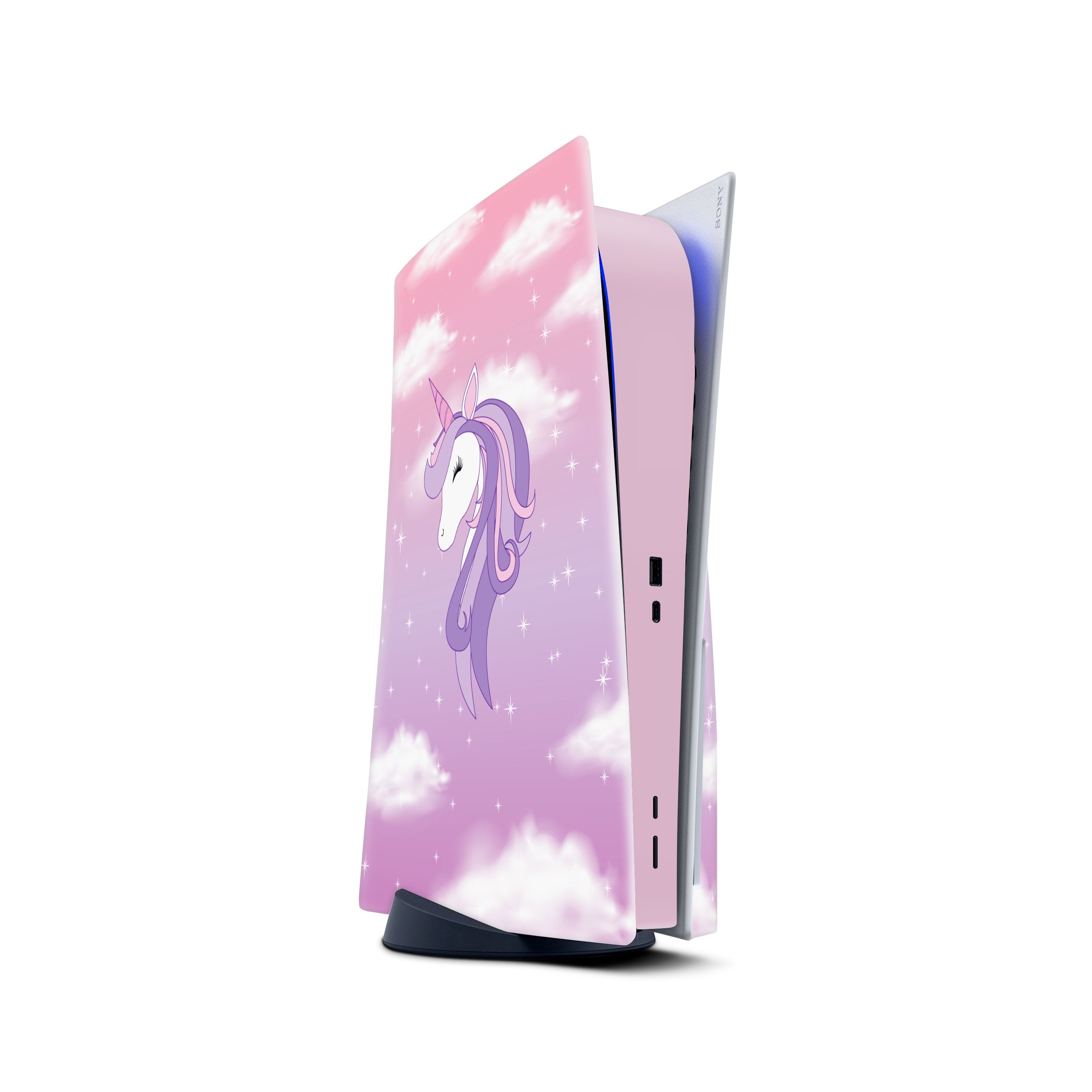 Unicorn Ps5 skin, Sony Playstation 5 controller skin Purple, Vinyl 3m stickers Full wrap cover