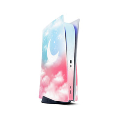 Ps5 skin Clouds, Sony Playstation 5 controller skin Moon, Vinyl 3m stickers Full wrap cover