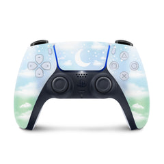 Ps5 skin green clouds, Sony Playstation 5 controller skin Moon, Vinyl 3m stickers Full wrap cover