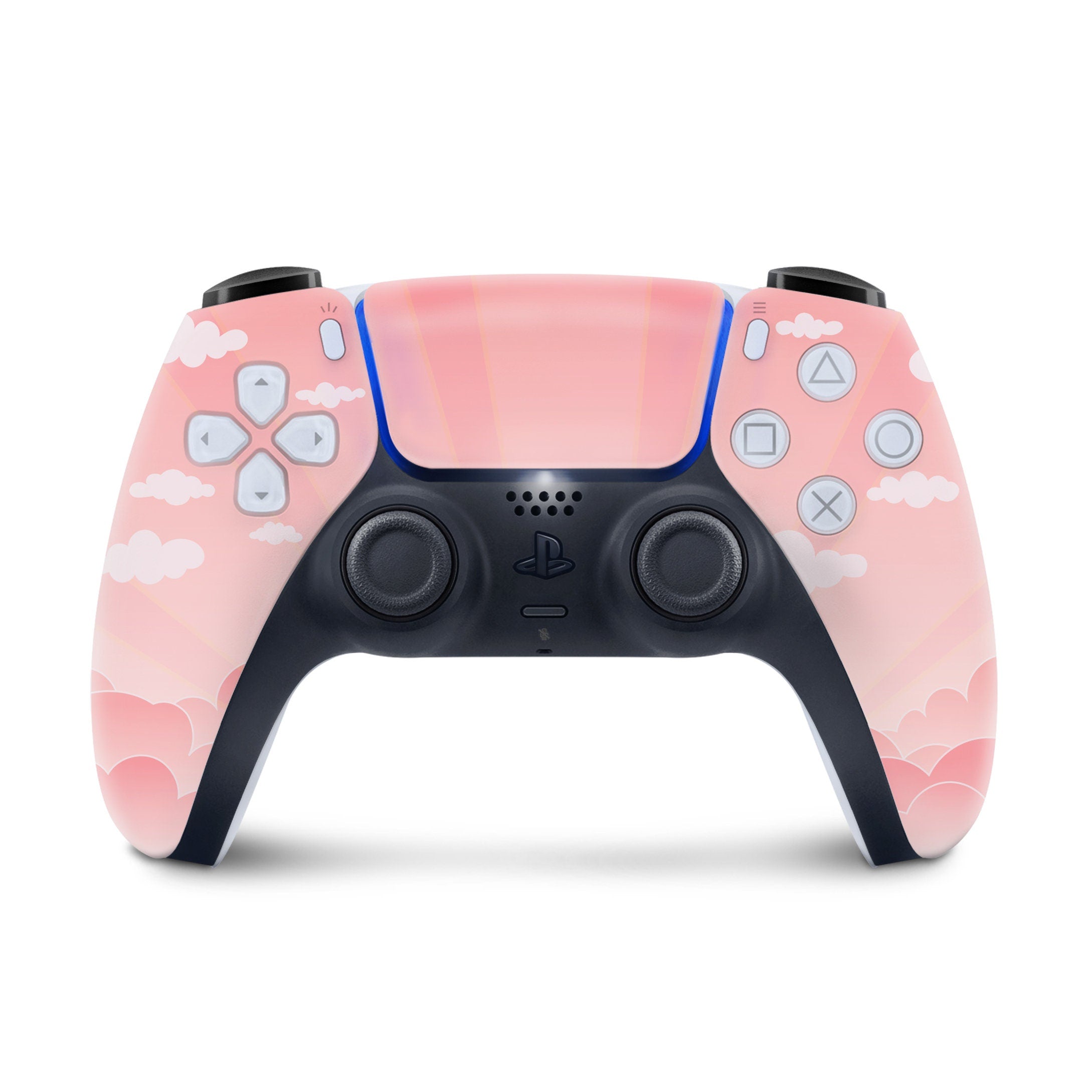 Ps5 skin Peachy sky, pink Sony Playstation 5 controller skin Clouds, Vinyl 3m stickers Full wrap cover