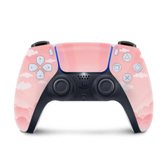 Ps5 skin Peachy sky, pink Sony Playstation 5 controller skin Clouds, Vinyl 3m stickers Full wrap cover