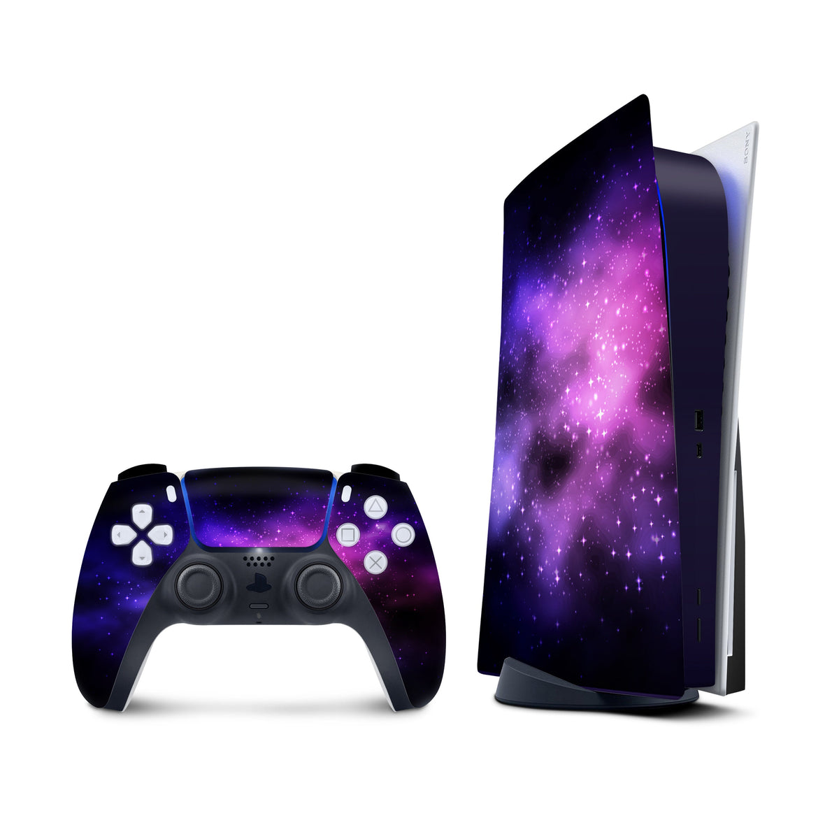 Galaxy Ps5 skin, Playstation 5 controller skin MILKY WAY, Vinyl 3m stickers Full wrap cover