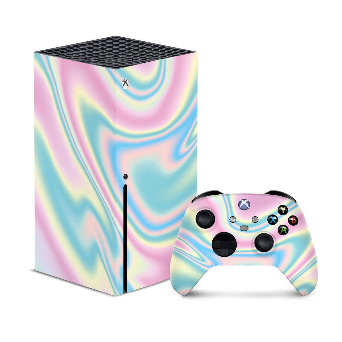 Xbox series x skin, Series s skin Opal Iridescent, Vinyl 3m stickers Full wrap cover