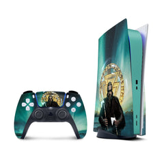 Vikings Ps5 skin, Turquoise Playstation 5 controller skin Assassin, Vinyl 3m stickers Full wrap cover