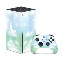 Xbox series x skin clouds, Series s Green sky skin Vinyl 3m stickers Full wrap cover