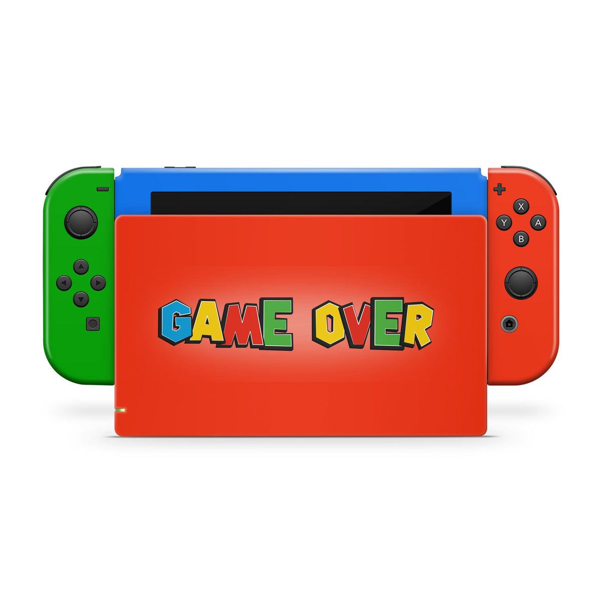 Nintendo Switches skin Colorwave  ,Super game over switch skin Color Blocking skin Full cover 3m