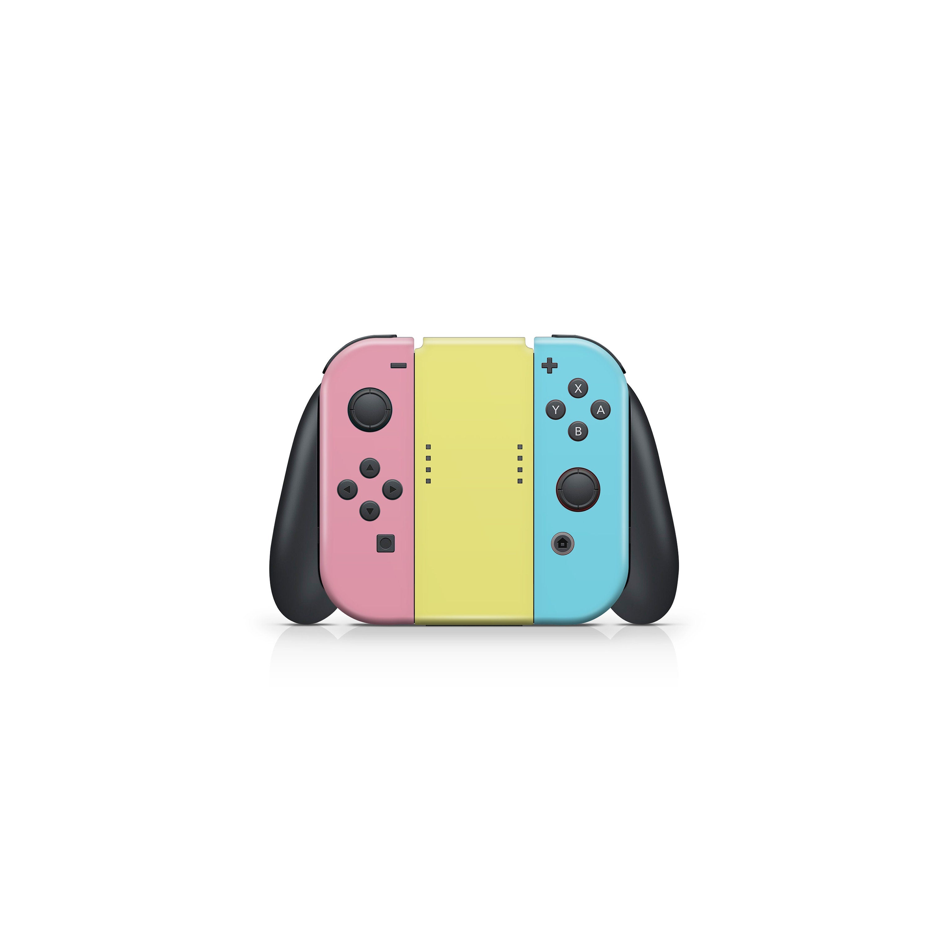 Pastel pink nintendo switches skin ,Gum Color Blocking switch skin Colorwave  skin Full cover 3m