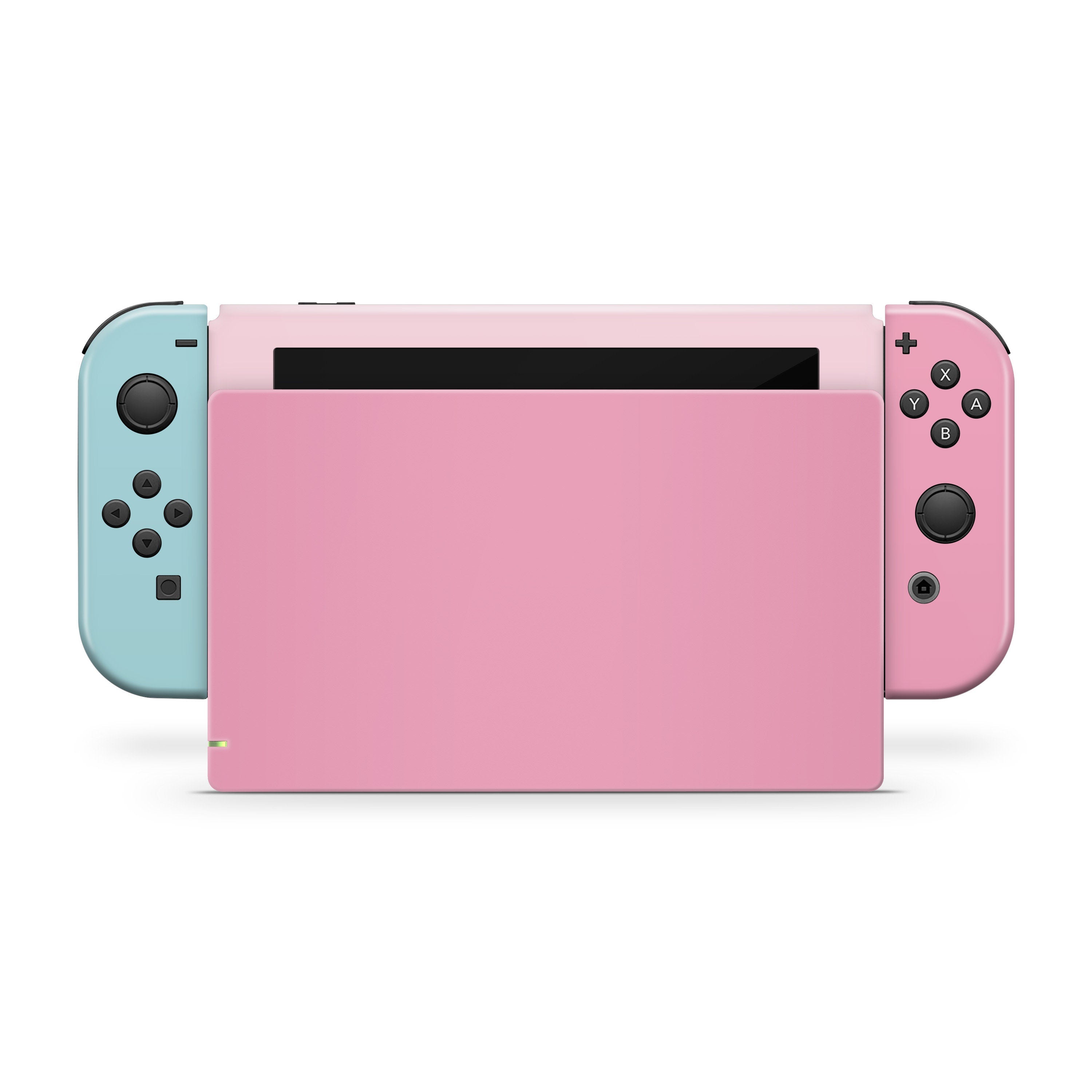 Pastel pink nintendo switches skin ,Color Blocking switch skin Colorwave baby blue skin Full cover 3m