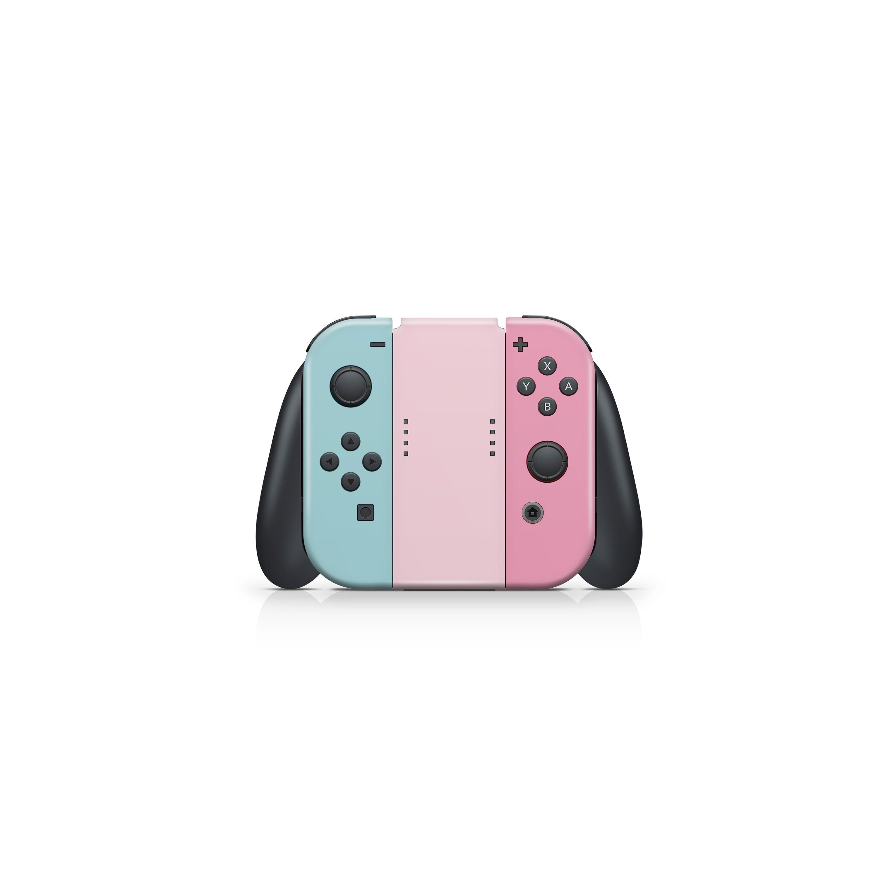 Pastel pink nintendo switches skin ,Color Blocking switch skin Colorwave baby blue skin Full cover 3m