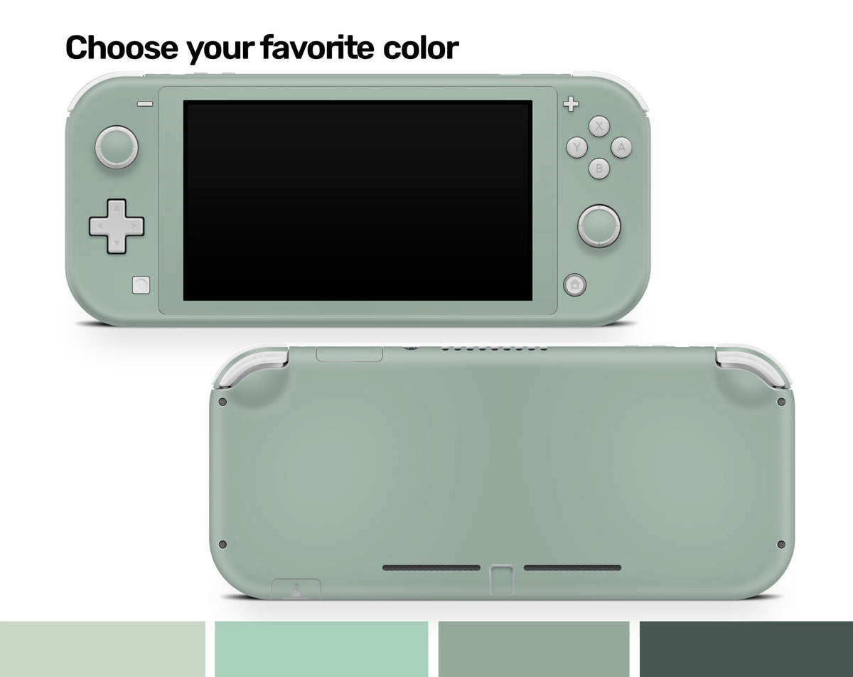 Nintendo Switches Lite skin Pastel solid color, Switch lite skin Blue, Green and Off-white colors Full cover 3m