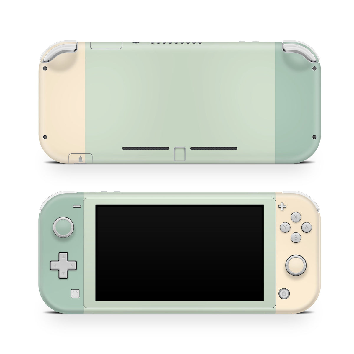 Nintendo switch Lite skin Pastel solid color, switch lite skin Colorwave, Green Color Blocking Full cover 3m