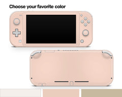 Nintendo switch Lite skin Pastel solid color, switch lite skin Brown, Biege and Peach Full cover 3m