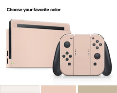 Nintendo Switches skin Pastel solid color, switch skin Brown, Biege and Peach Full cover 3m