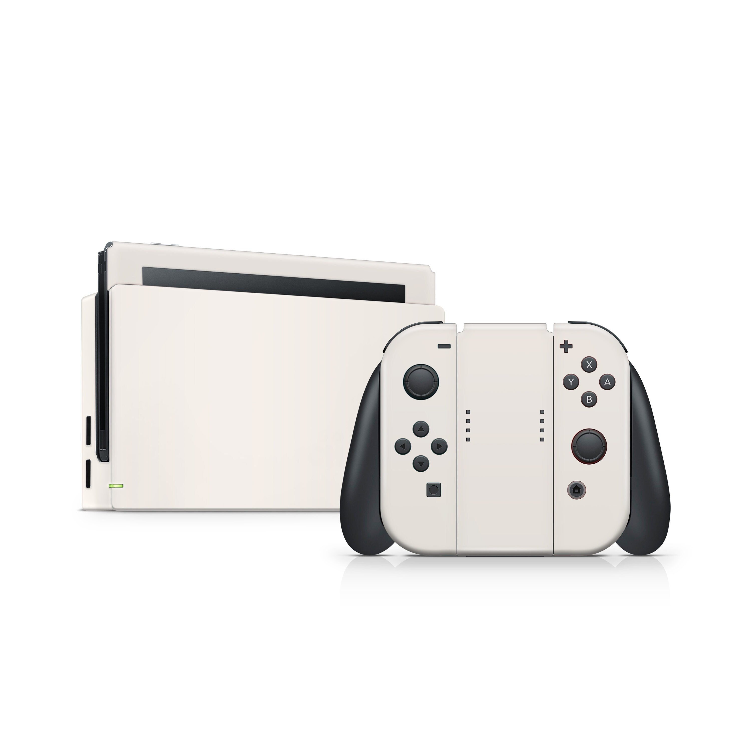 Nintendo Switches skin Pastel solid color, switch skin Green, peach and off-white Full cover 3m