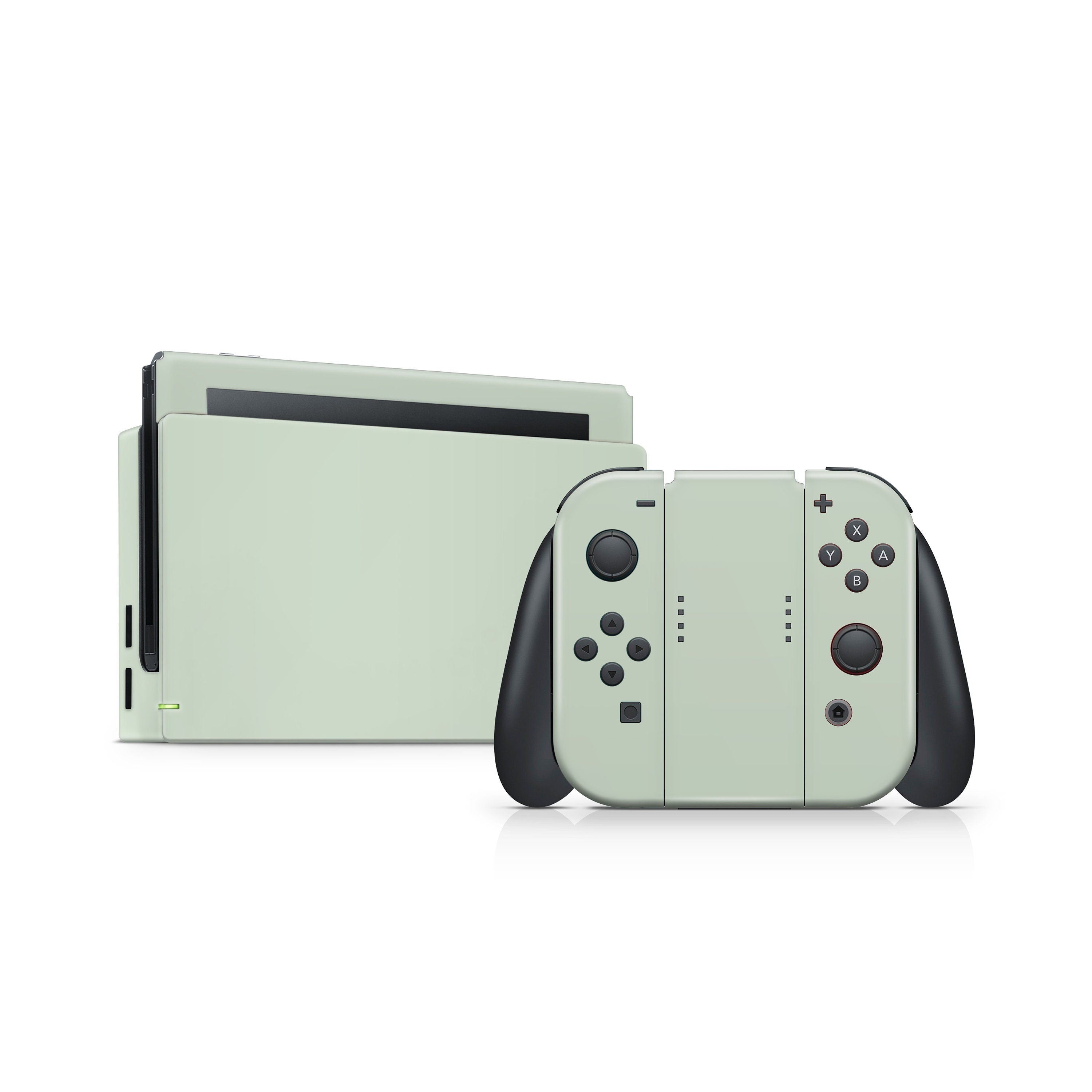 Nintendo Switches skin Green solid color, switch skin Pastel green Full cover 3m