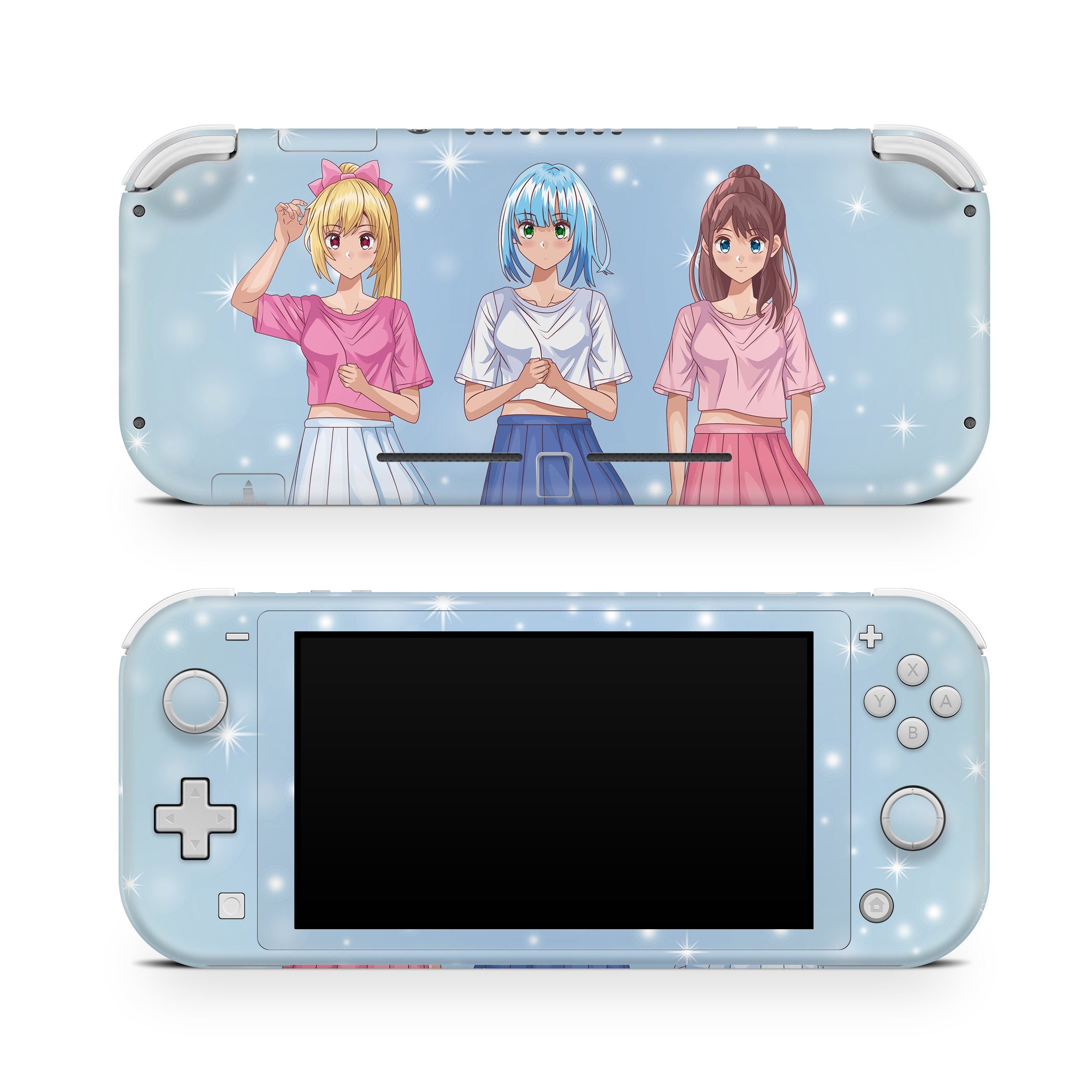 Anime Crossing Teal Leaves Nintendo Switch Pro Skin  Lux Skins Official