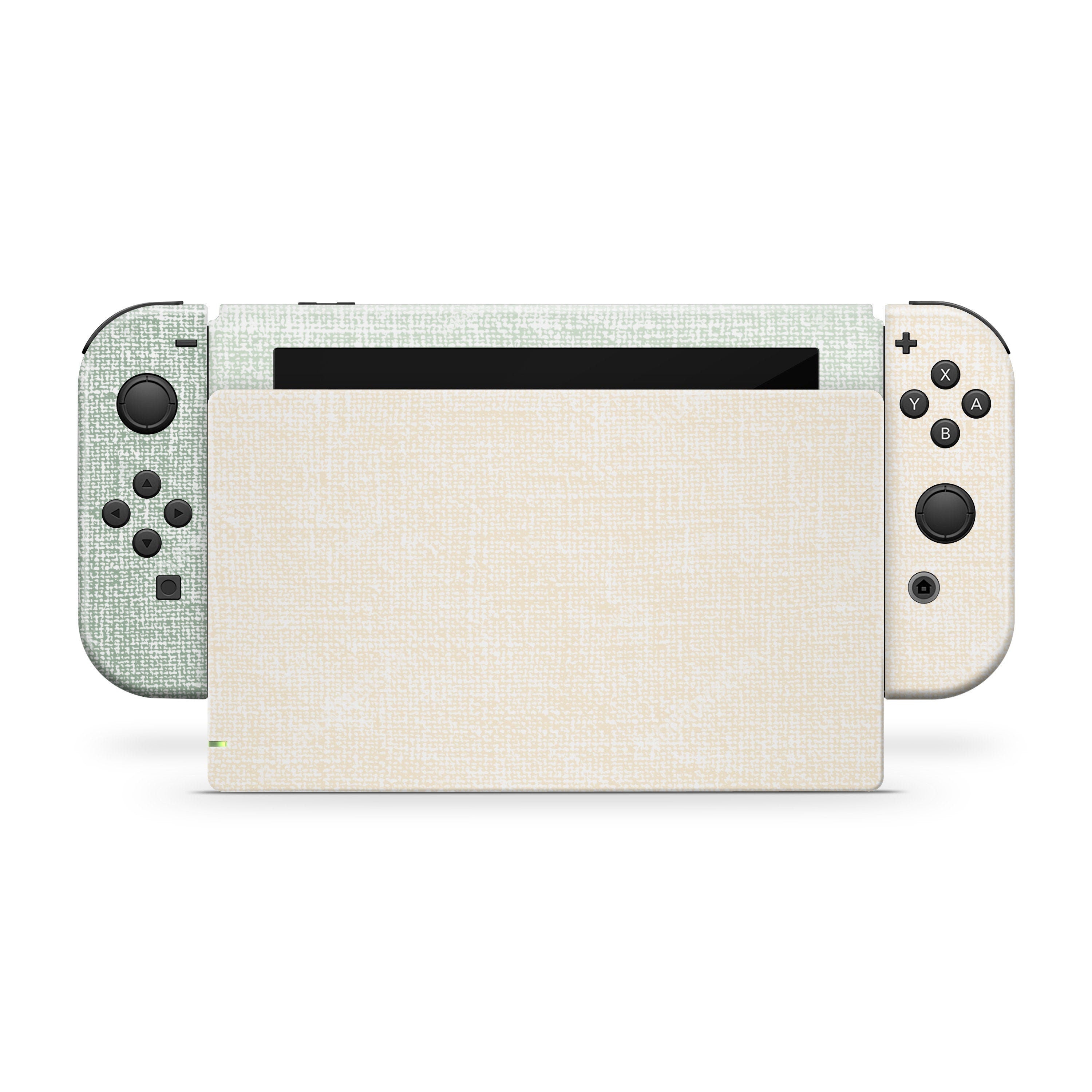 Retro Pastel nintendo switches skin ,Fabric texture Colorwave switch skin Color Blocking skin Full cover 3m