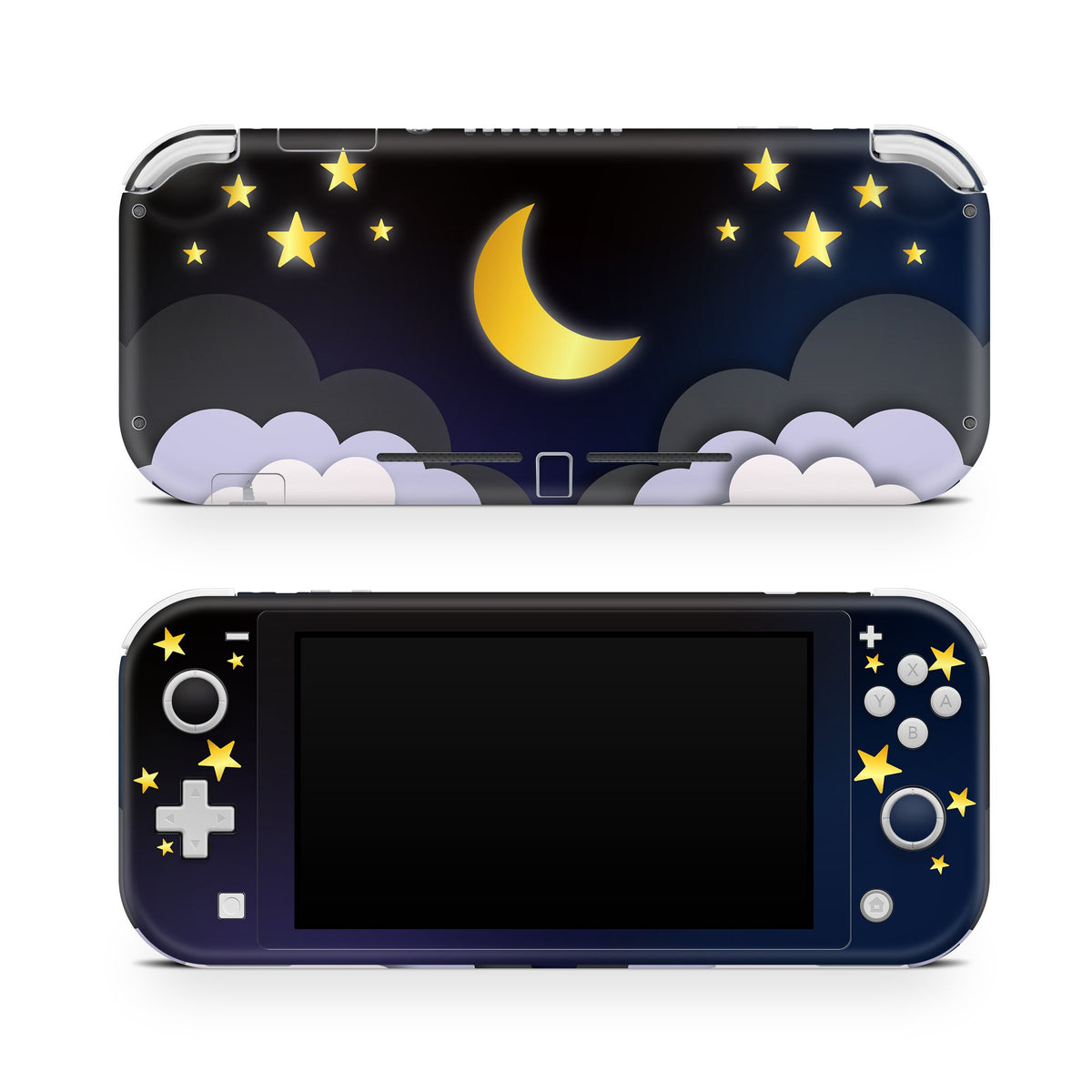 Clouds Nintendo switch Lite skin, Starry dark blue Lunar Sky switch lite moon 3m