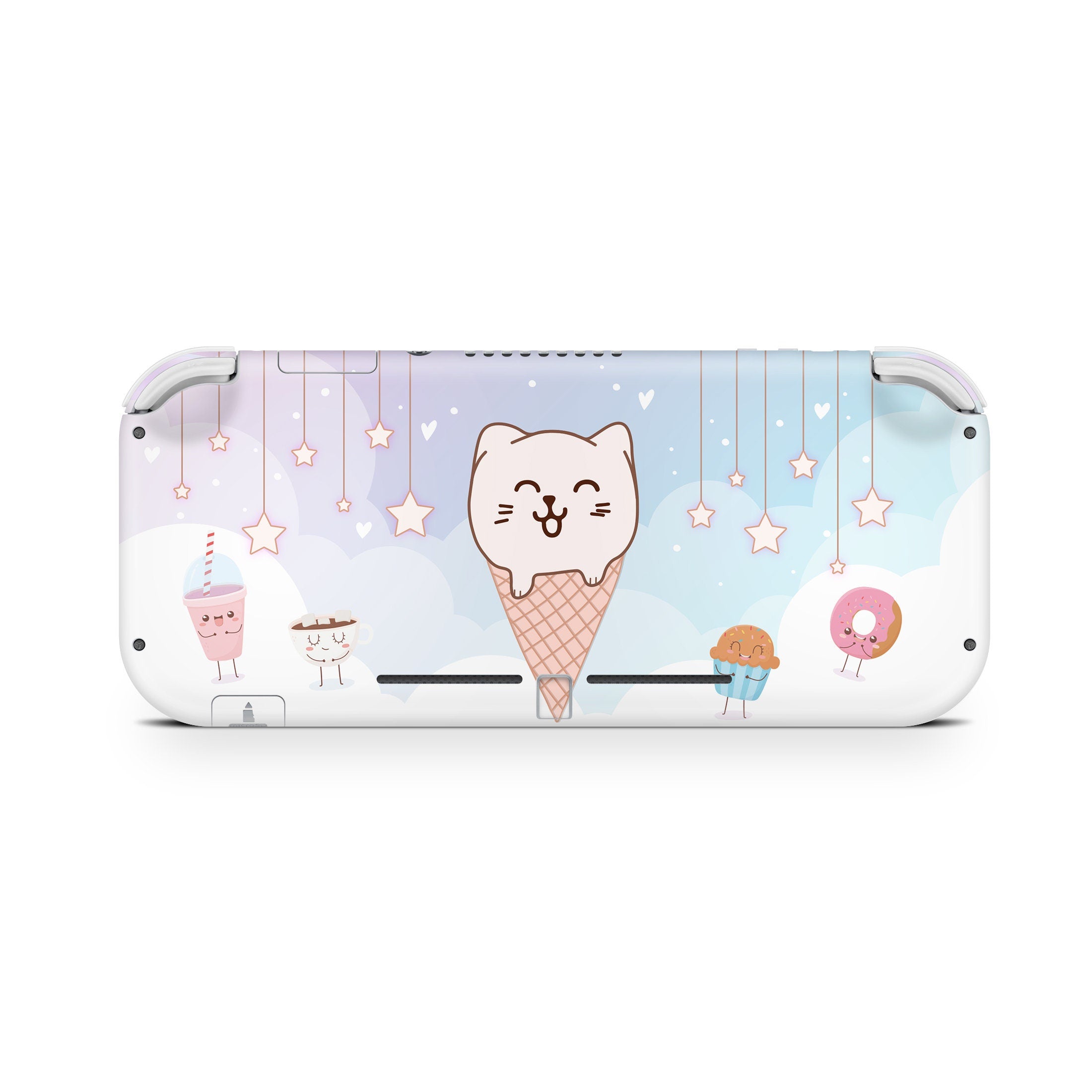 Nintendo switch Lite skin Cute Ice Cream Cat, Abstract switches lite skin Full cover 3m