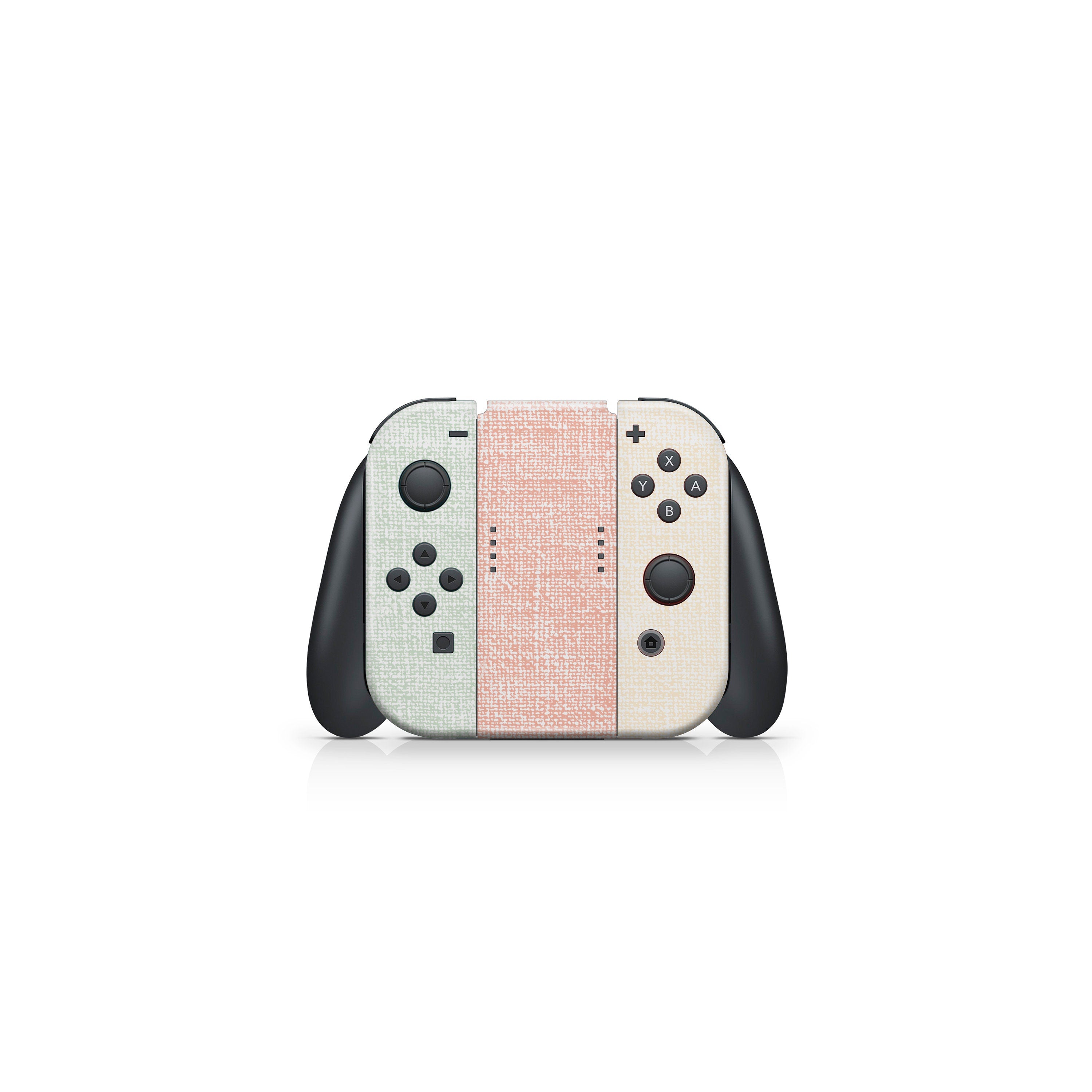 Nintendo switches skin Retro Pastel, Fabric texture Color Blocking switch skin Colorwave skin Full cover 3m