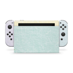 Retro Pastel nintendo switches skin ,Fabric texture Colorwave switch skin Blue, Pink, & YELLOW Color Blocking skin Full cover 3m