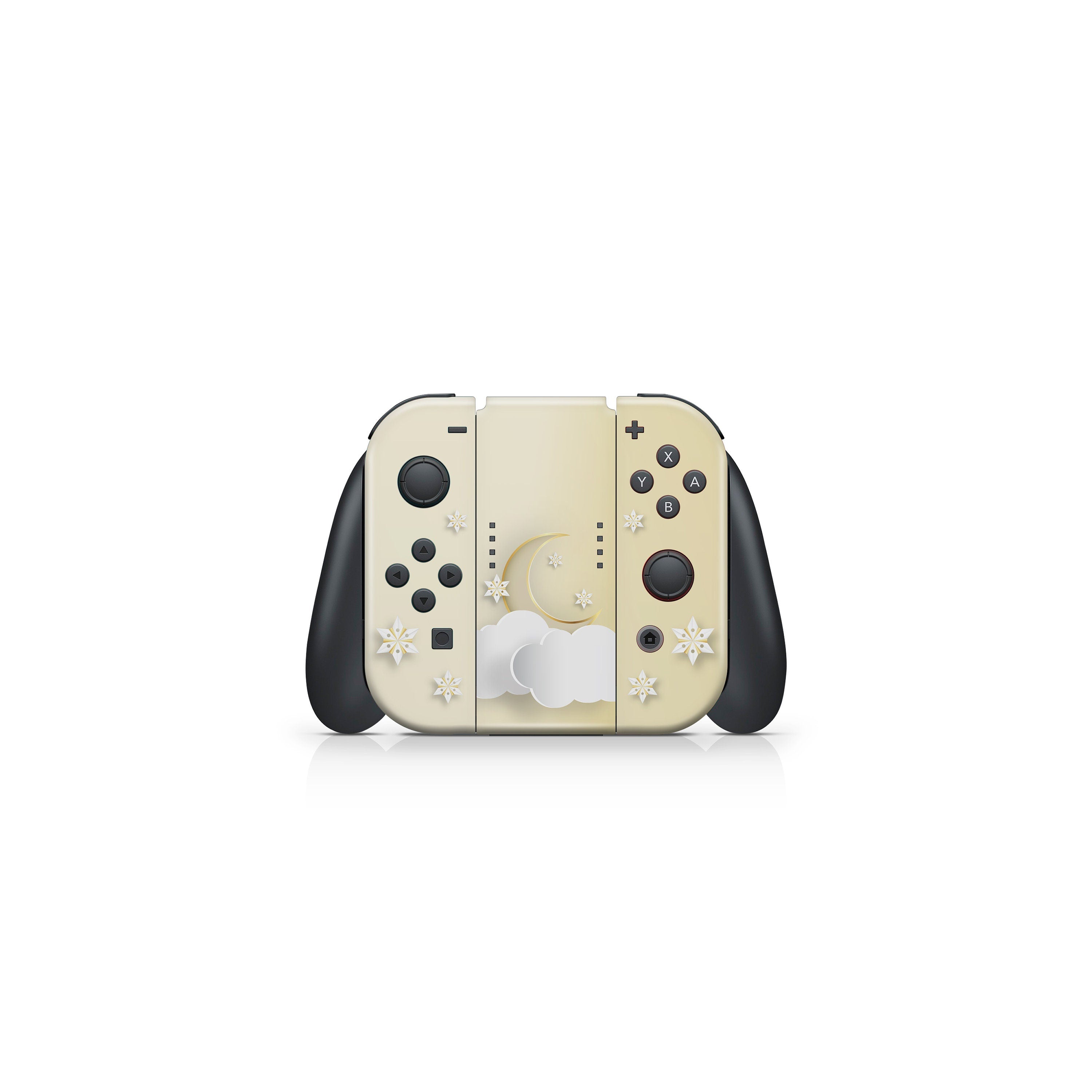 Nintendo switches skin Clouds, Pastel vanilla cream Moon switch skin sky Stars Full wrap 3m