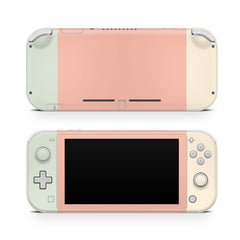 Nintendo switch Lite skin Pastel Colorwave, switch lite skin Color Blocking, Orange solid color Full cover 3m