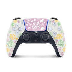 Leaves ps5 controller skin, White Vinyl 3m stickers for Playstation 5 controller, Full wrap decal cover