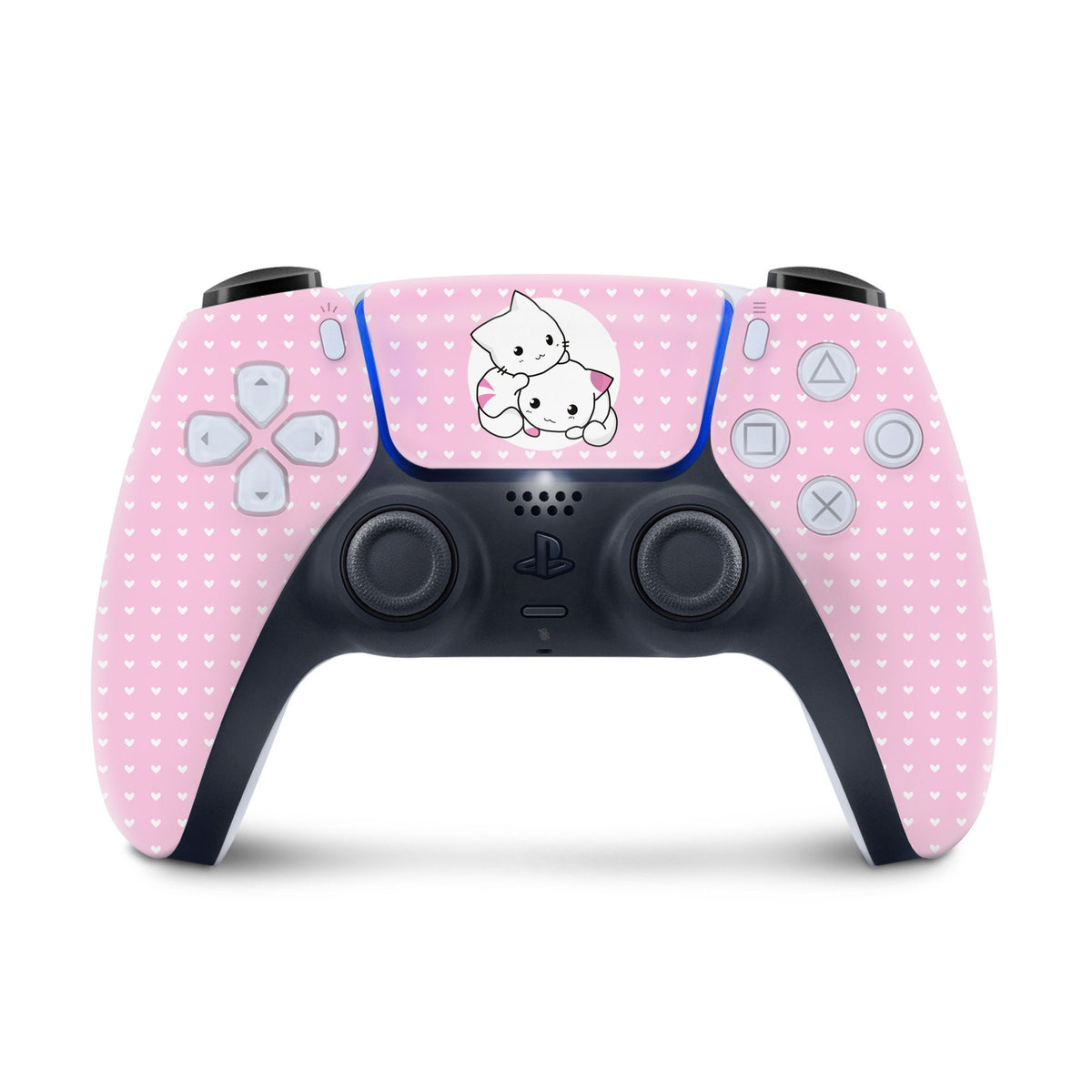 Kawaii ps5 controller skin, Pastel pink Vinyl 3m stickers for Playstation 5 controller, Cute cat Full wrap decal cover