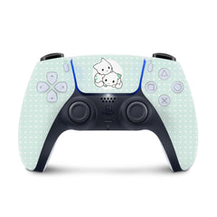 Kawaii ps5 controller skin, Pastel green Vinyl 3m stickers for Playstation 5 controller, Cute cat Full wrap decal cover