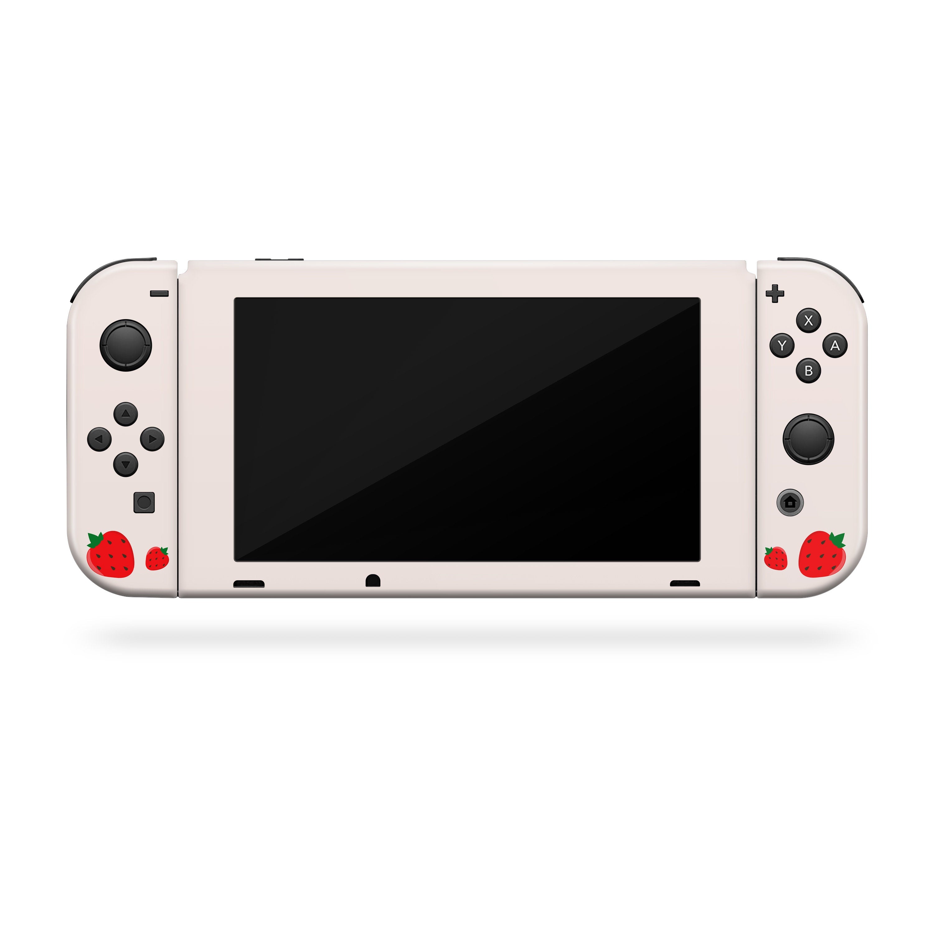 Cute strawberry nintendo switches skin ,Irish Cream color switch skin Full cover decal 3m