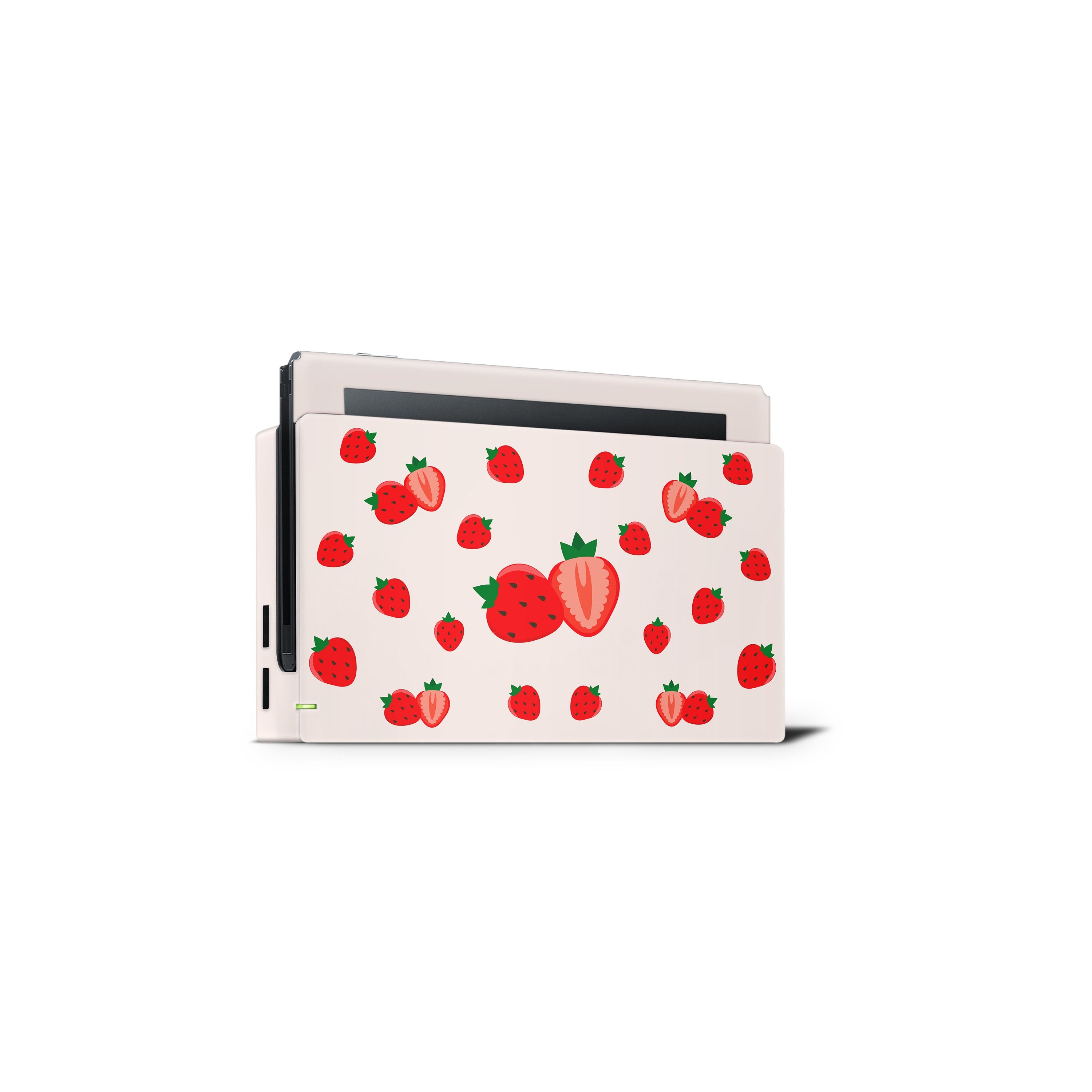 Cute strawberry nintendo switches skin ,Irish Cream color switch skin Full cover decal 3m