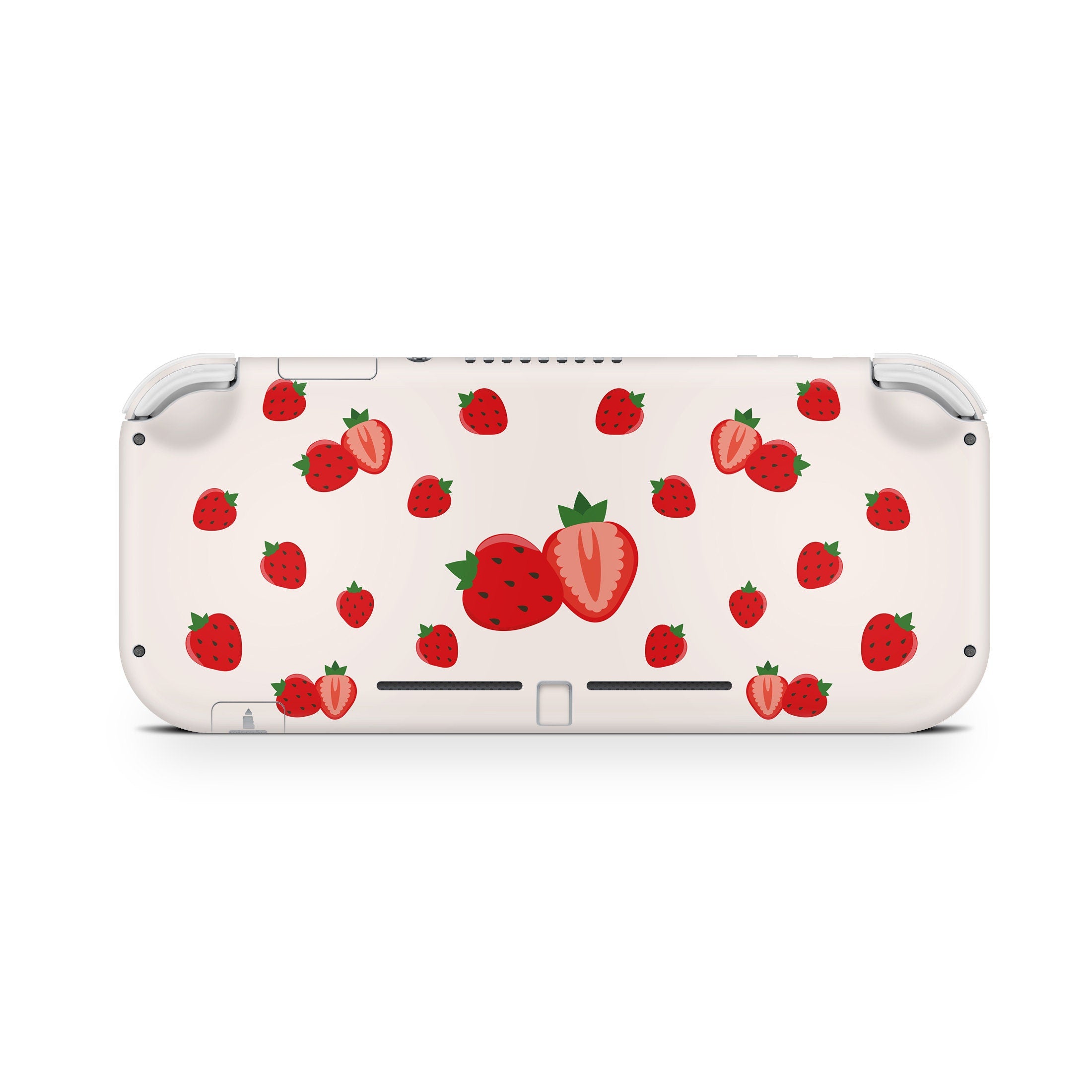 Nintendo switch Lite skin, Cute strawberry switches lite skin Irish cream color Full cover 3m