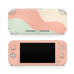 Nintendo switch Lite skin Pastel Color Blocking, Switch lite skin Colorwave, Orange solid color Full cover 3m