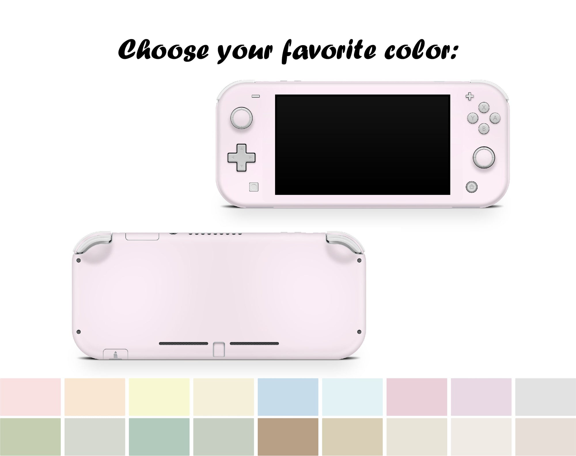 Classic Nintendo switch lite skin Solid color blocking, Simple switch decal sticker Full cover 3m