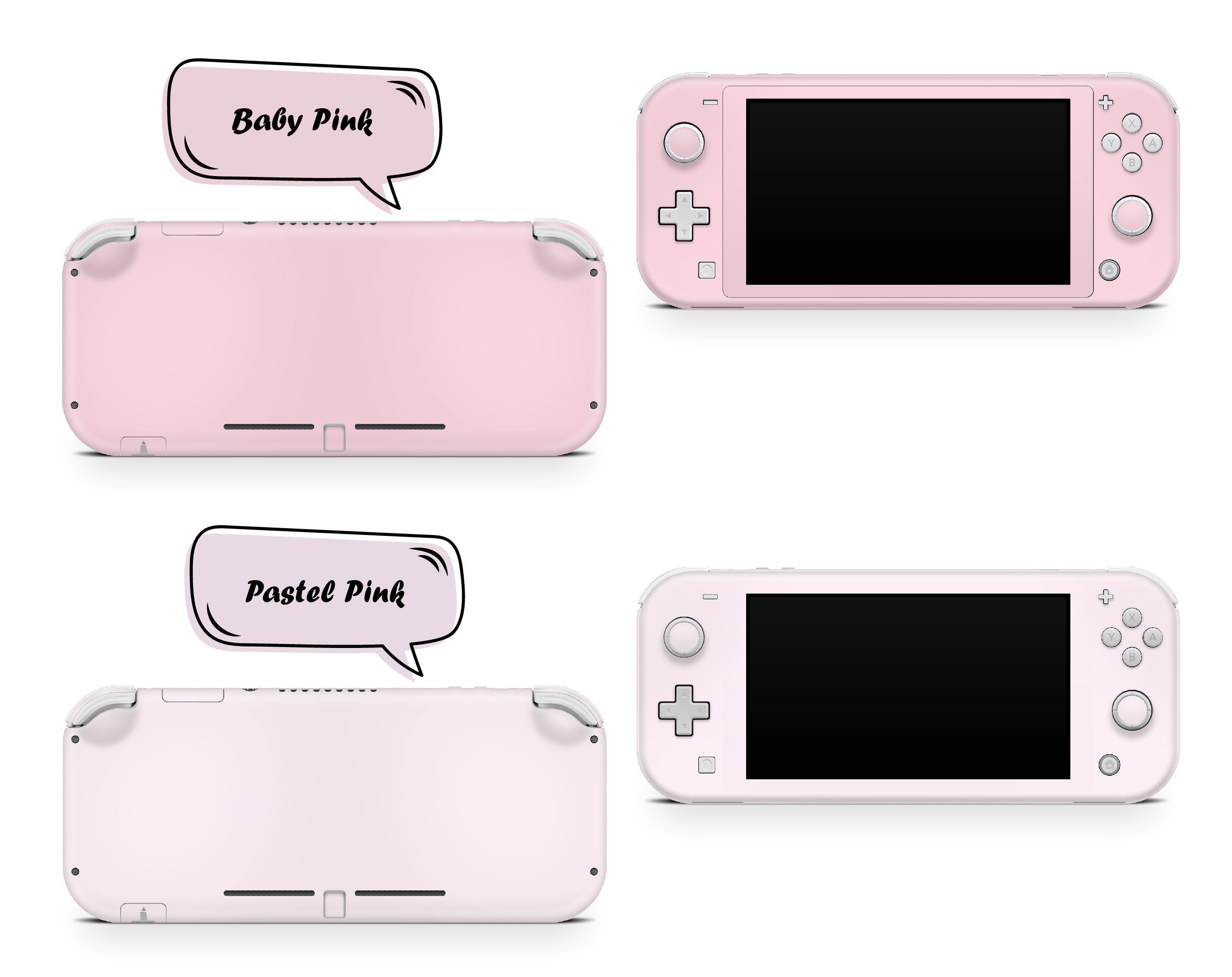 Classic Nintendo switch lite skin Solid color blocking, Simple switch decal sticker Full cover 3m