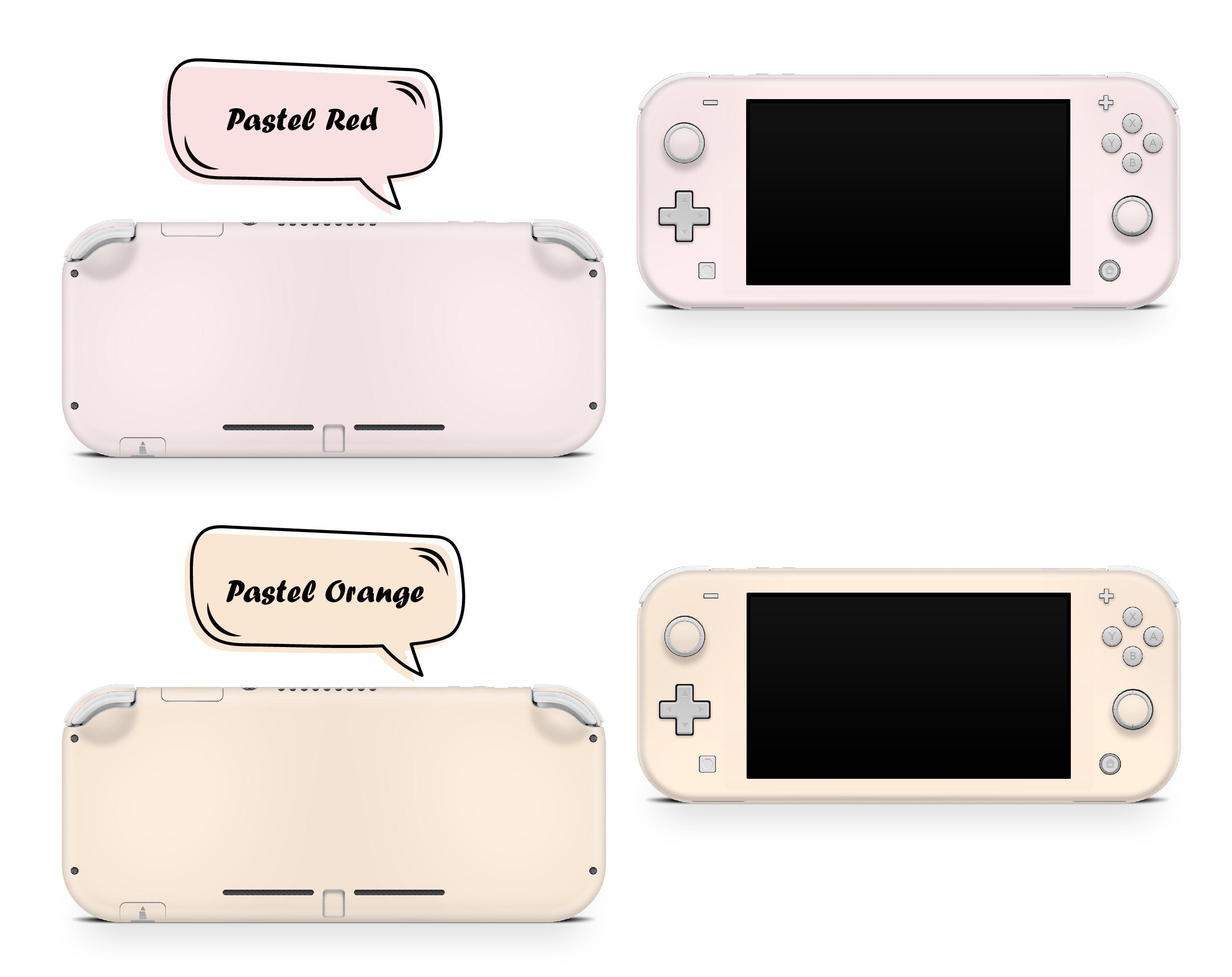 Classic Nintendo switch lite skin Solid color blocking, Simple switch decal sticker Full cover 3m