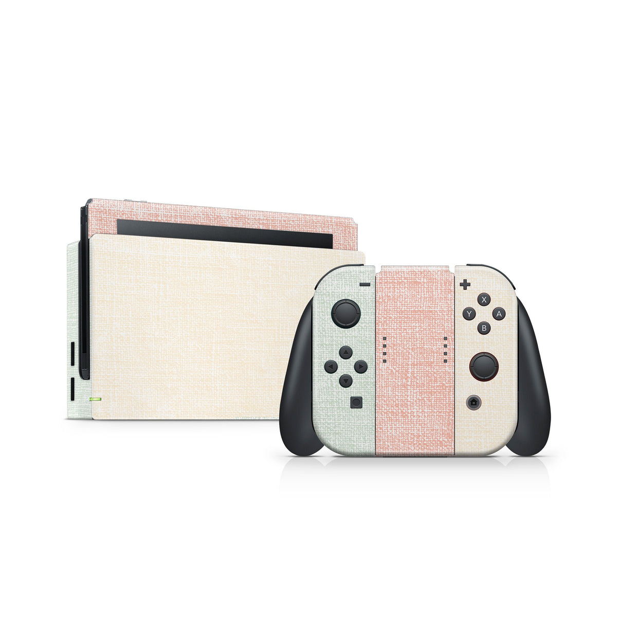 Nintendo switches skin Retro Pastel, Fabric texture Color Blocking switch skin Colorwave skin Full cover 3m